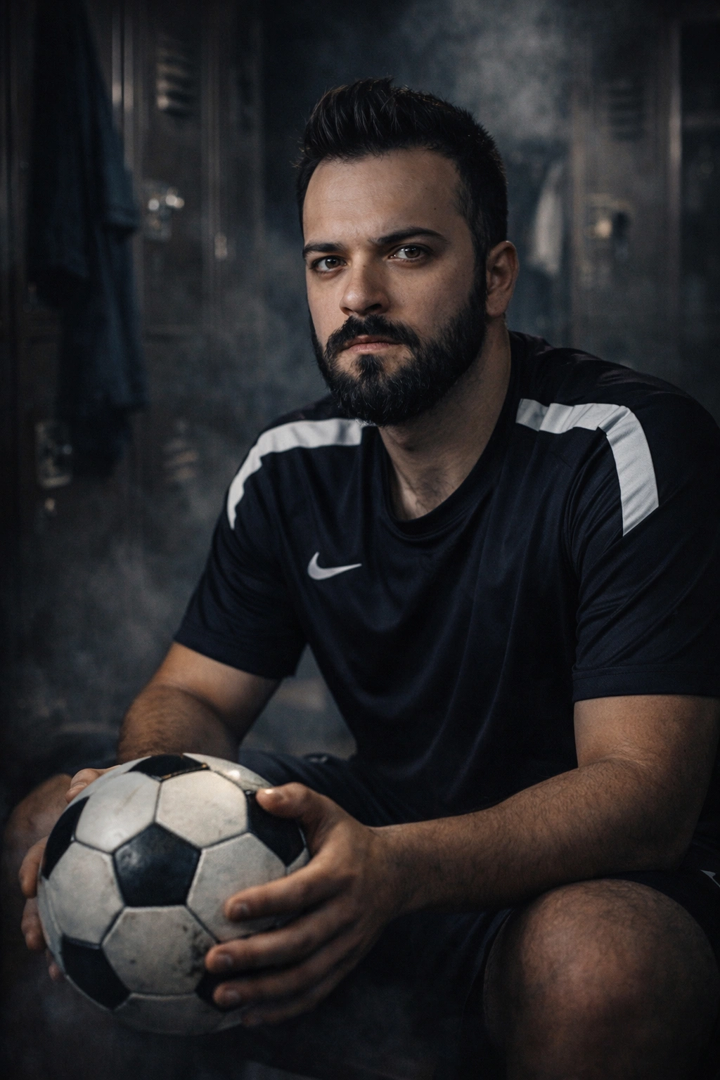 Cinematic Locker Room Portrait
