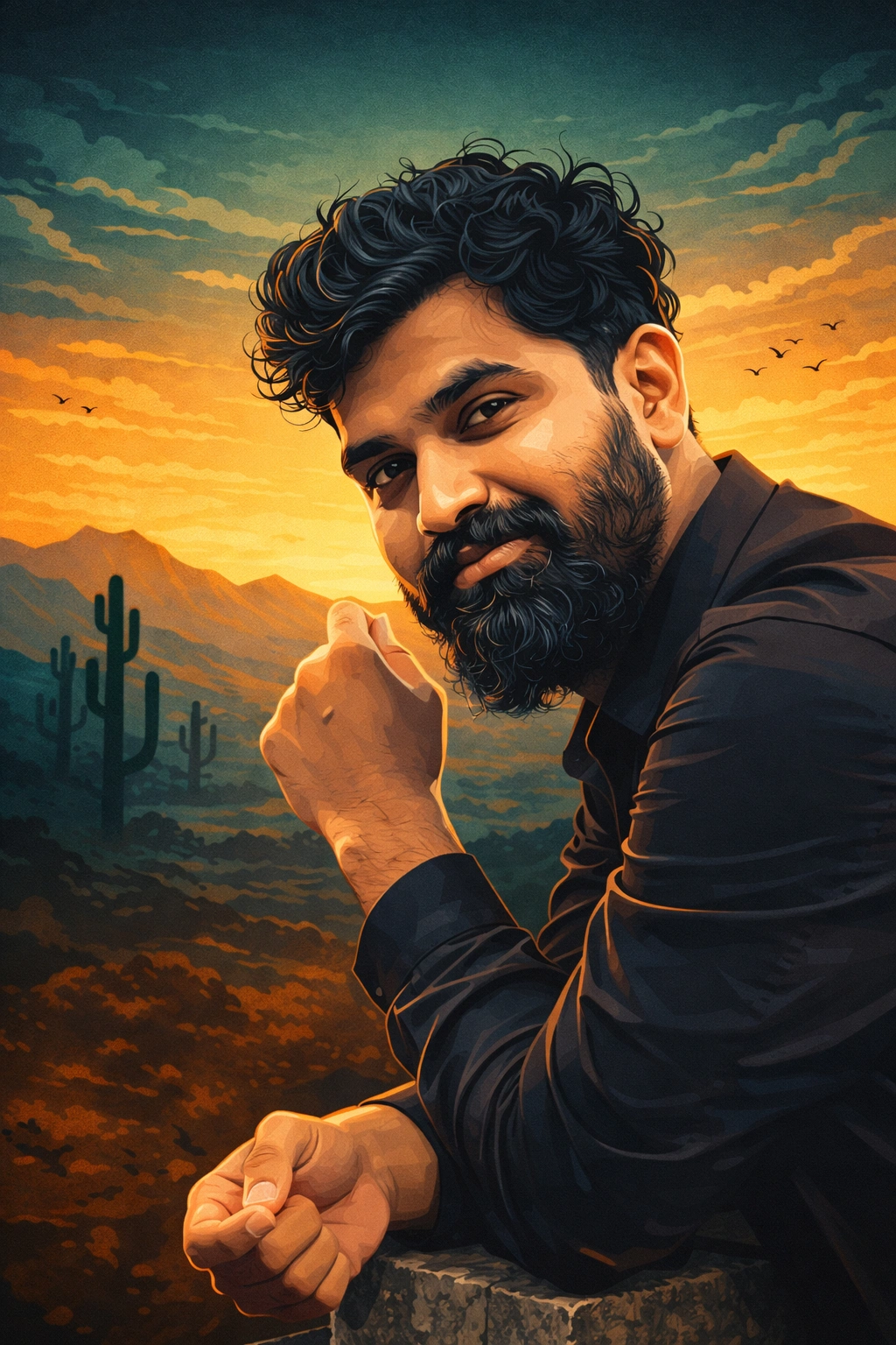 Cinematic Vector Illustration Poster