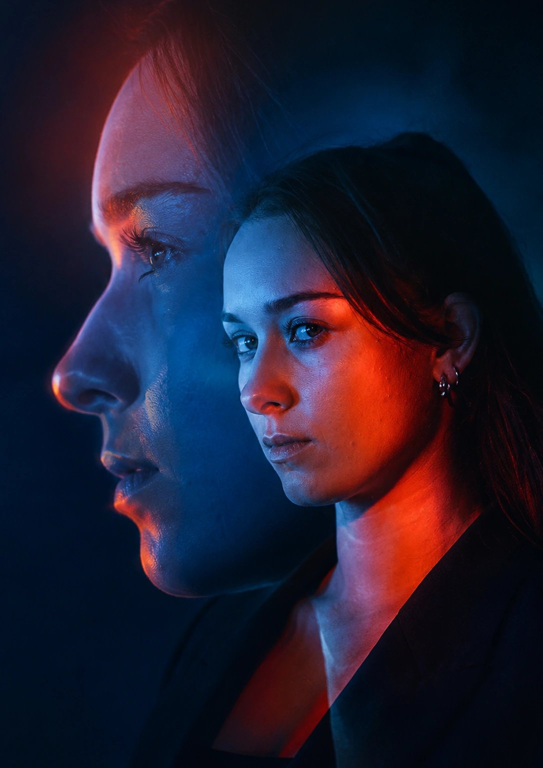 Cyber-Cinematic Double Exposure Portrait