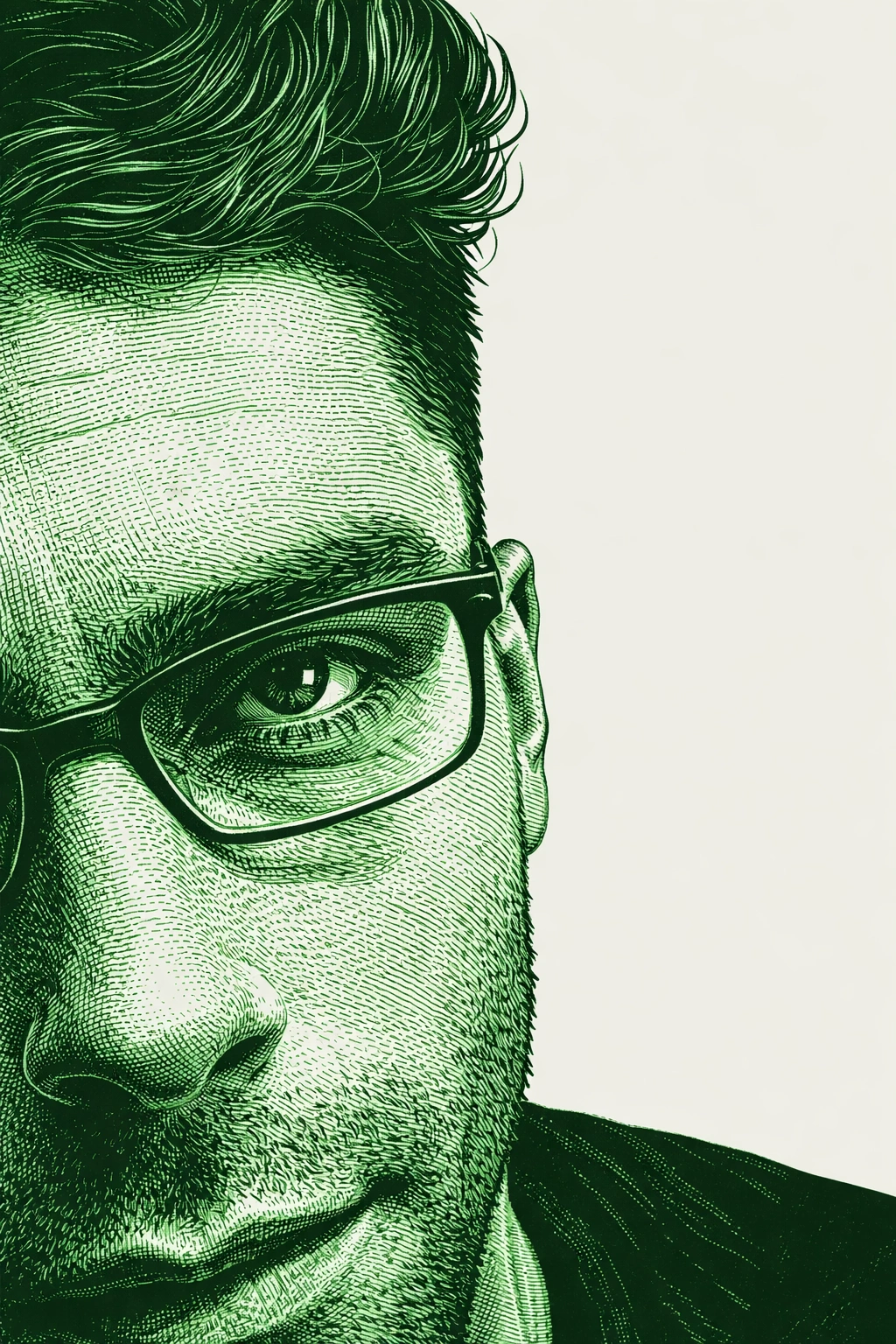 Green Monochrome Poster