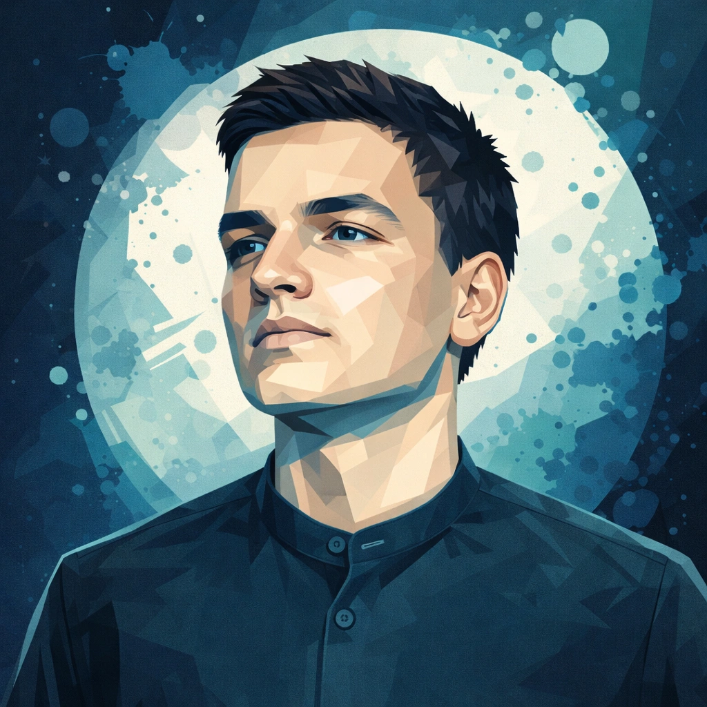 Low-Poly Geometric Vector Portrait