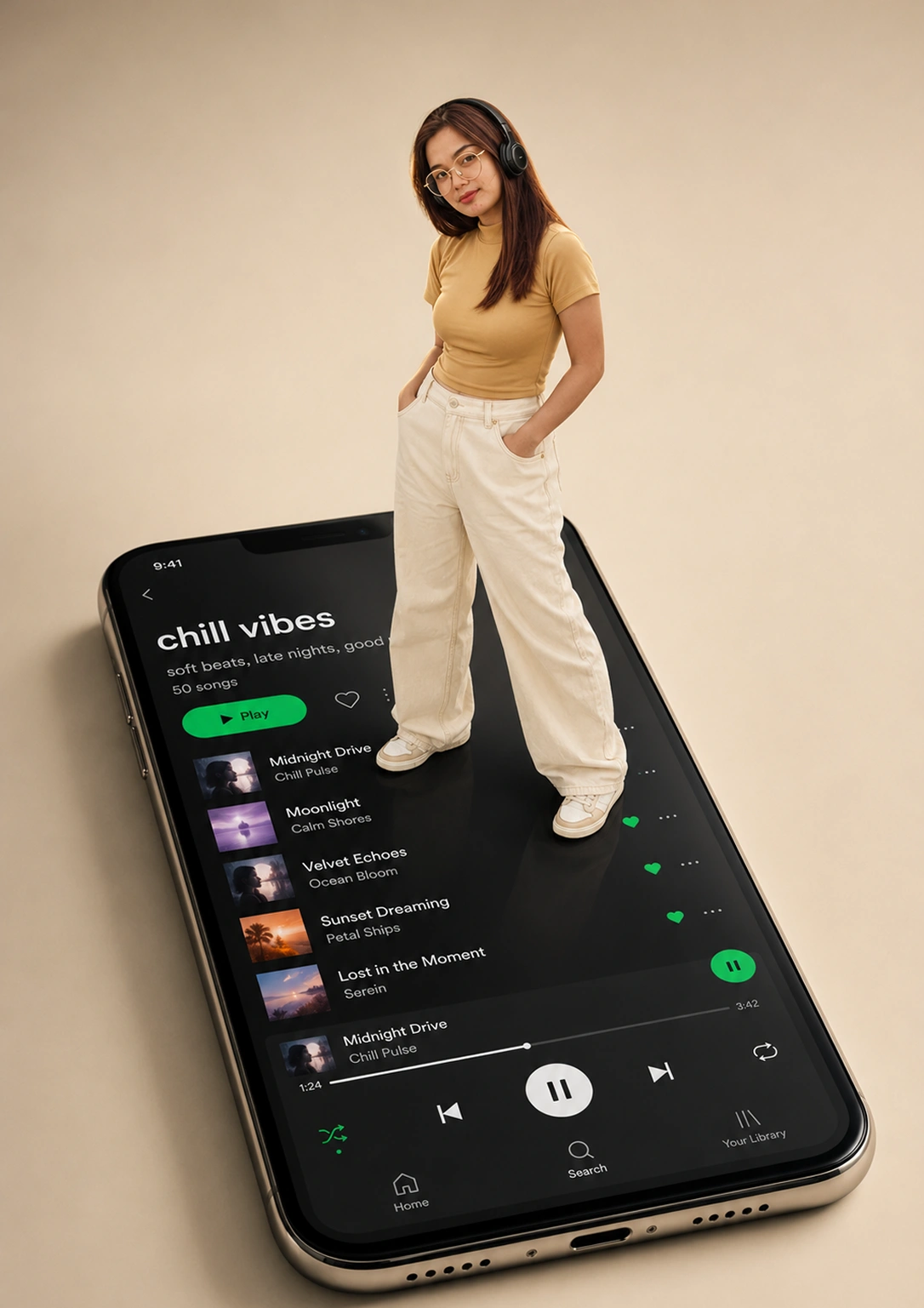 Miniature Smartphone Music Player Portrait