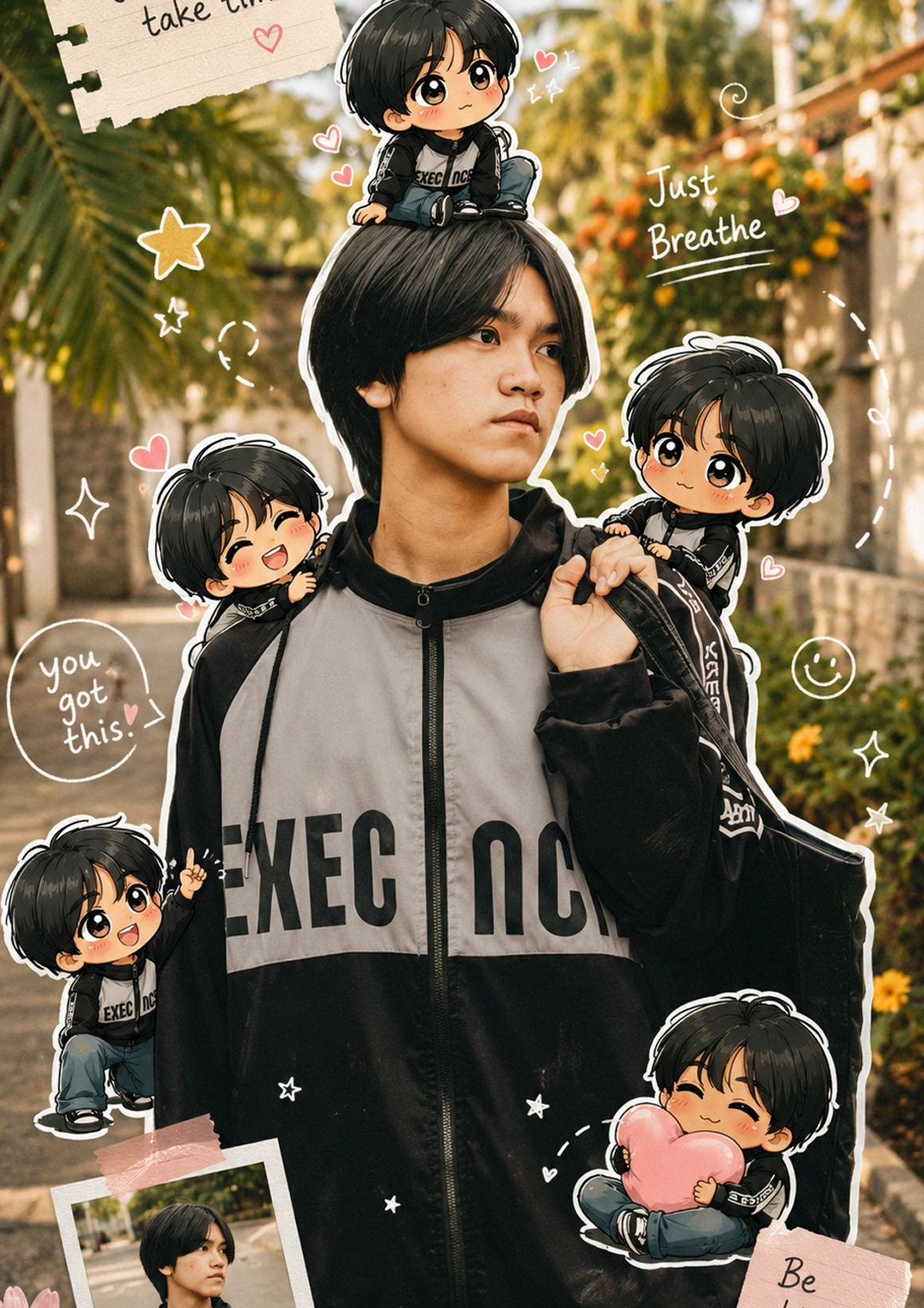 Pinterest Chibi Scrapbook Portrait