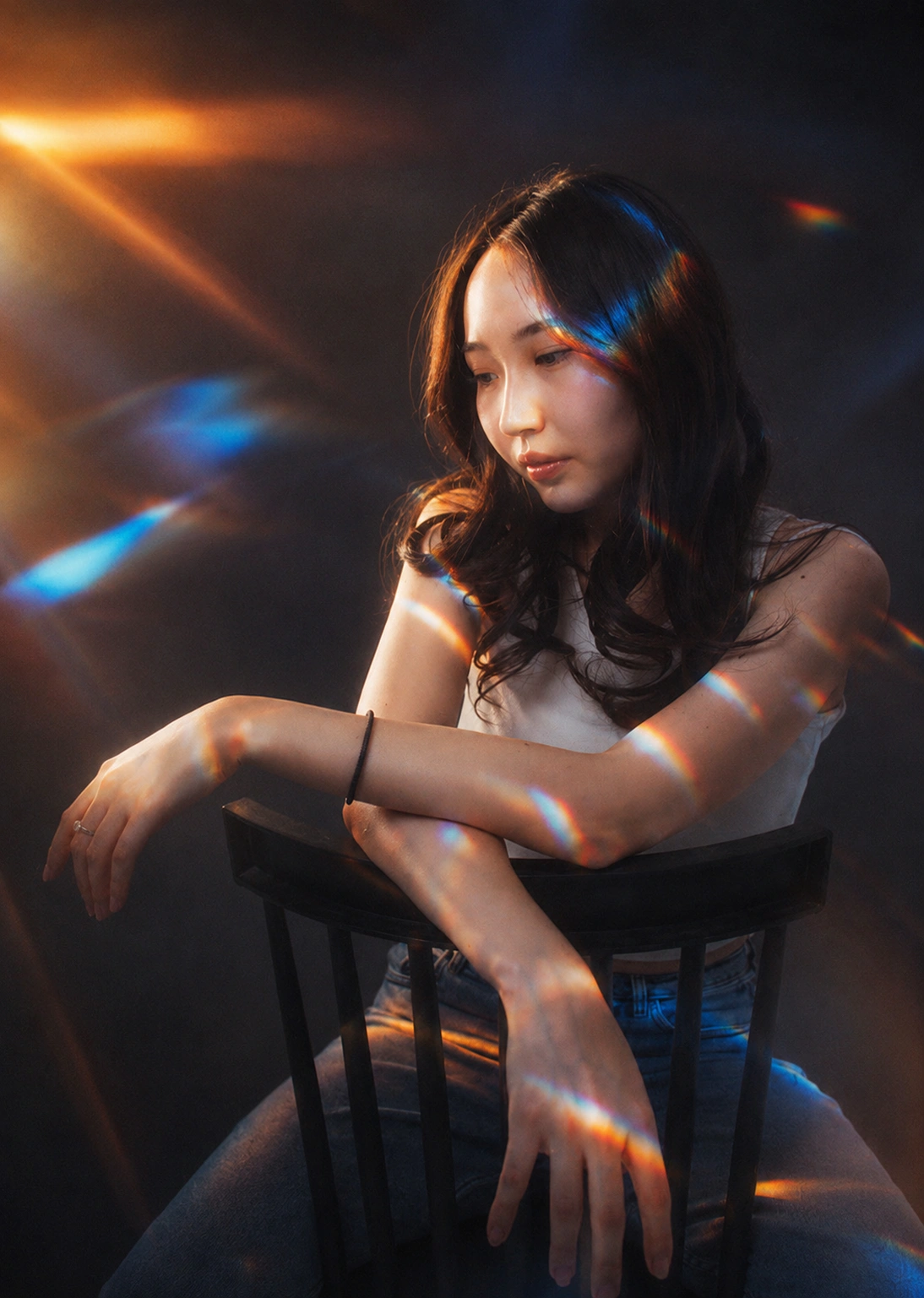 Prism Light Fashion Editorial Portrait
