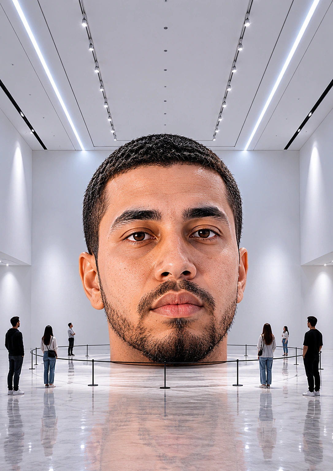 Surreal Museum Head Installation