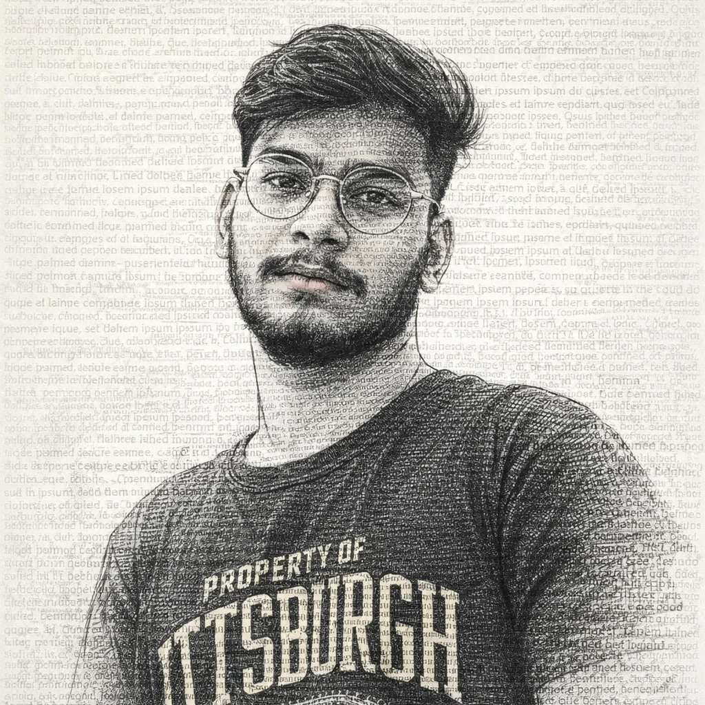 Typography Shadow Portrait